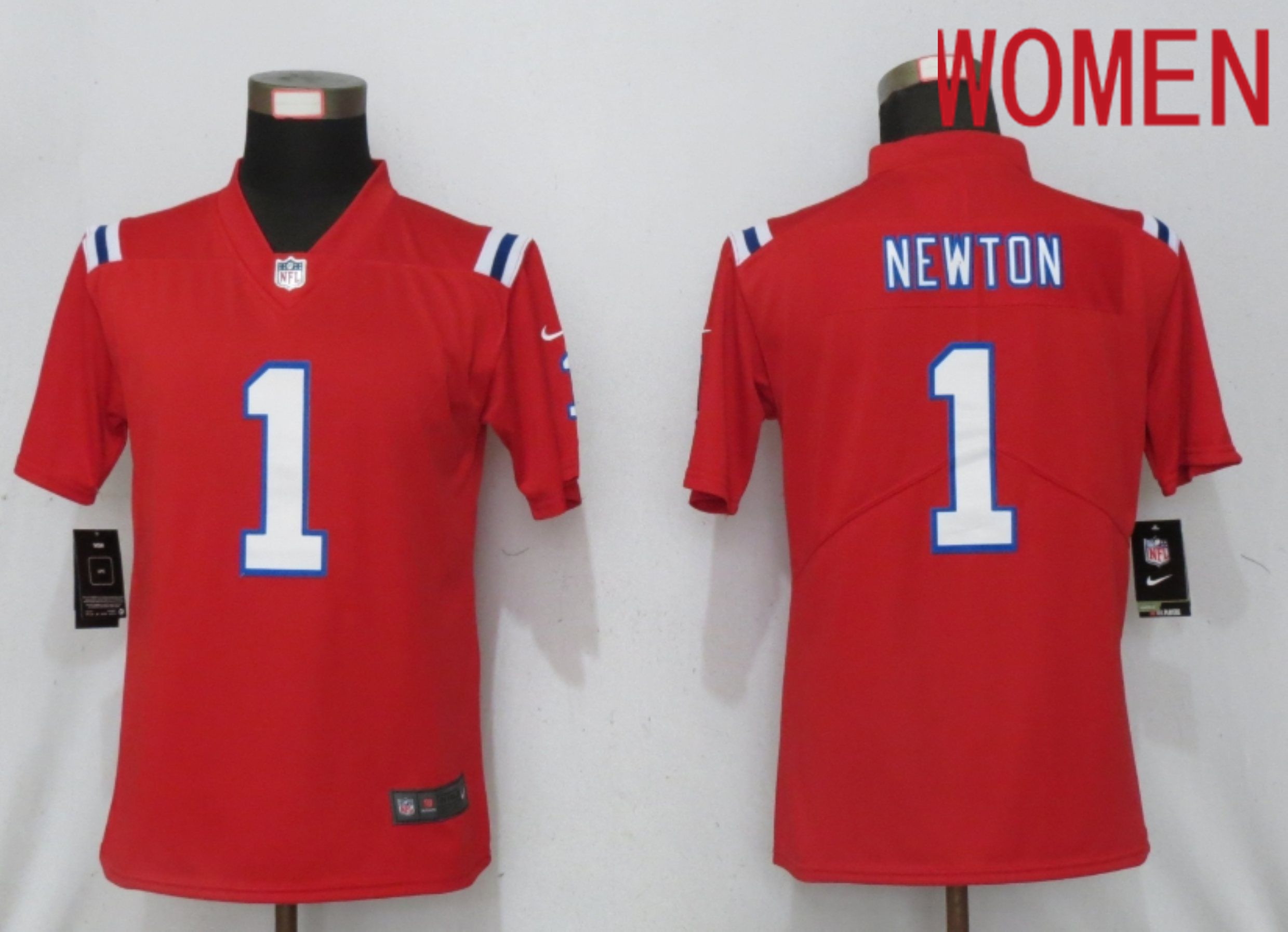 Women New England Patriots #1 Newton Red Elite Playe Nike NFL Jersey->tennessee titans->NFL Jersey